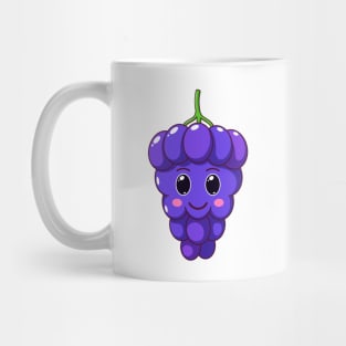 Cute Kawaii Grape, Cartoon Ripe Berries Mug